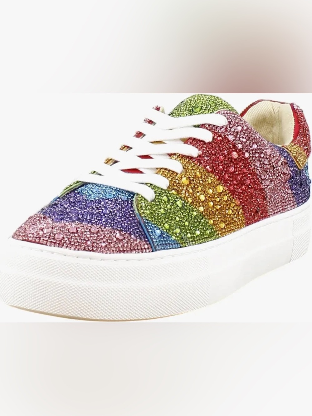 Betsey Johnson Sidny Rainbow Sneaker Size 6